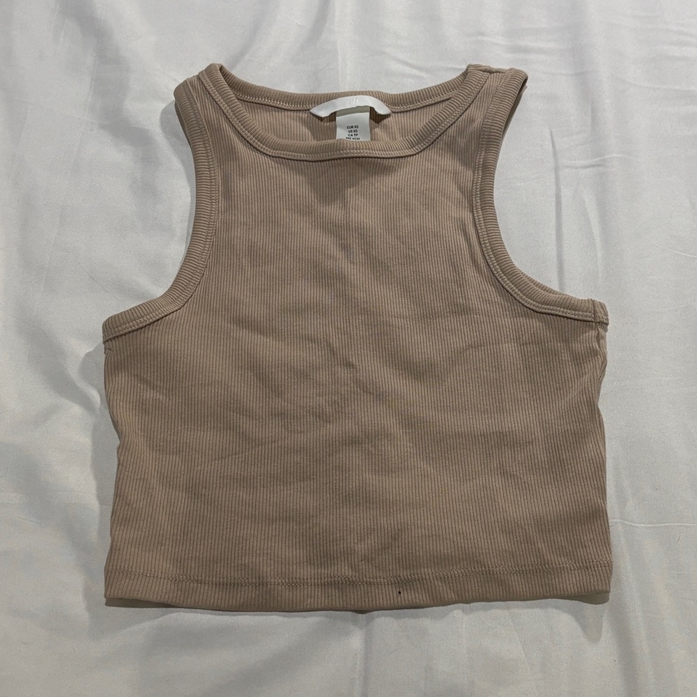 H&M ribbed racerback cropped tank